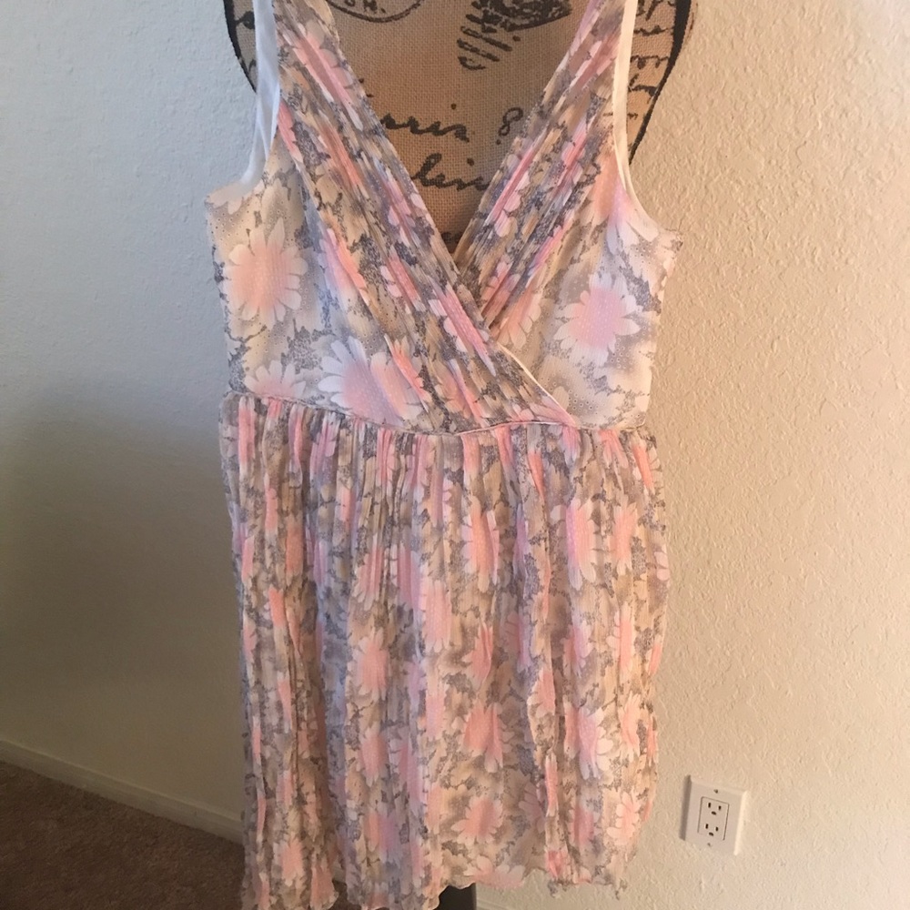 Sheer pink floral dress